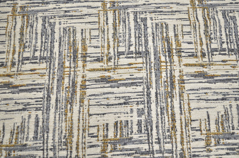 Thatch Gray Gold Contemporary Fabric