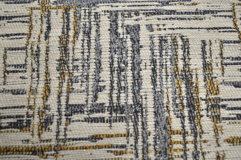Thatch Gray Gold Contemporary Fabric