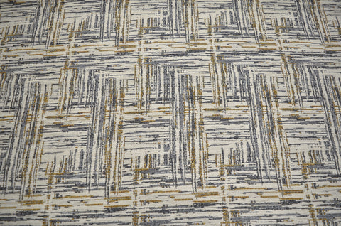 Thatch Gray Gold Contemporary Fabric
