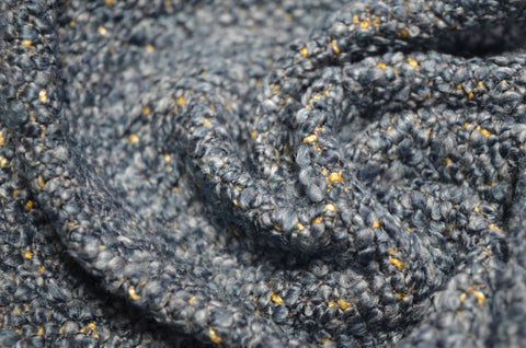 Fleck Indigo Boucle Fabric