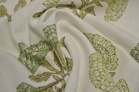 Farah Print Mint Hay Laura Kiran Fabric