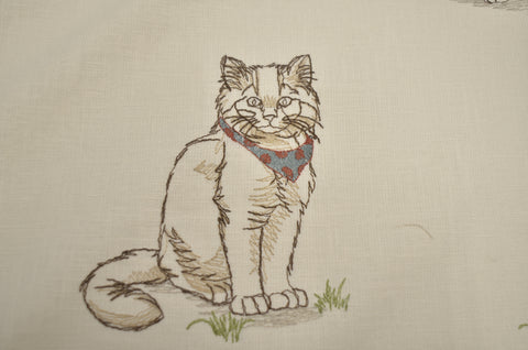 Feline Fine EMB Mocha P Kaufmann Fabric