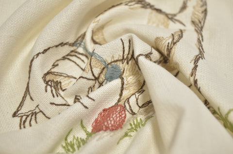 Feline Fine EMB Mocha P Kaufmann Fabric