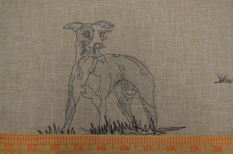 Dog Days EMB Linen P/K Lifestyles Fabric