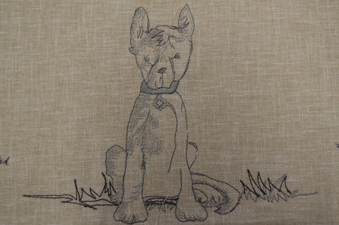 Dog Days EMB Linen P/K Lifestyles Fabric