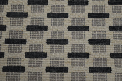 Dash Black Cloud Geometric Upholstery Fabric