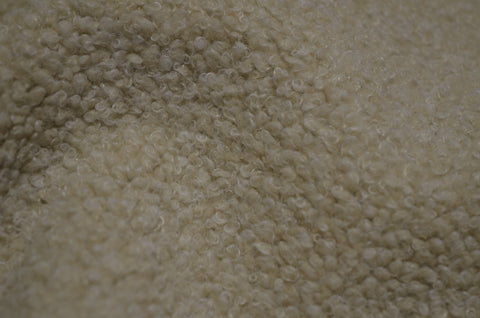 Boucle Bone Micro Curly Faux Fur Fabric