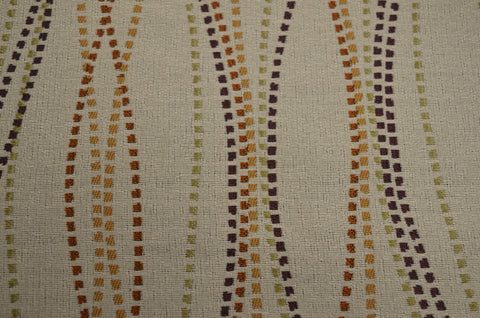 Infinite Saffron Wavy Box Stripe Upholstery Fabric