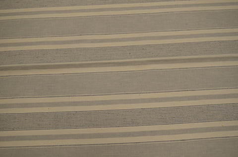 Holland Stripe Smoke Railroaded Multi Width Stripe Fabric