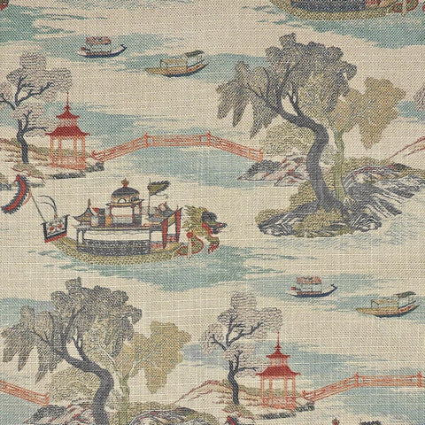 Dragon Boat Linen Regal Fabric