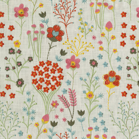 Floral Feast Emb 410520 Spring PK Lifestyles Fabric