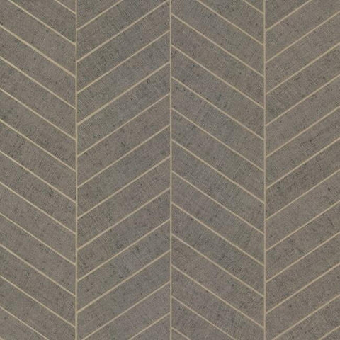 HO2110 Gray Atelier Herringbone Wallpaper