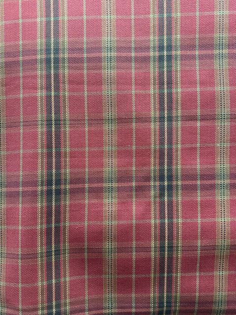 Roth D2892 Parkhill Cardinal Red Khaki Green Beige Plaid Cotton Fabric