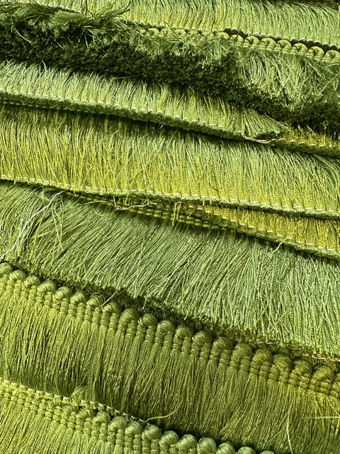 BIR606/107 2 inch Green Brush Fringe