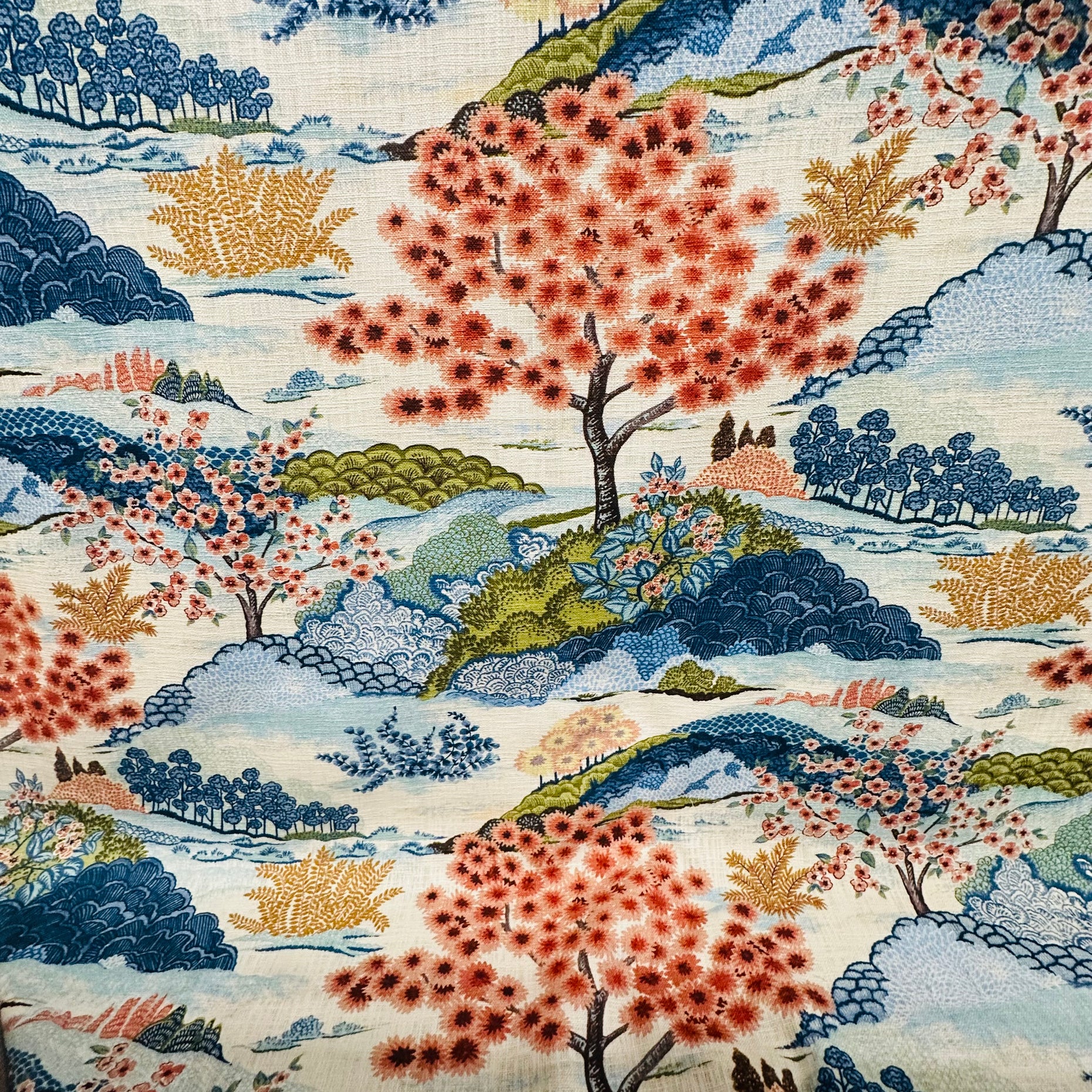 Asian Chinoiserie Fabric | Decorative Toile Textiles