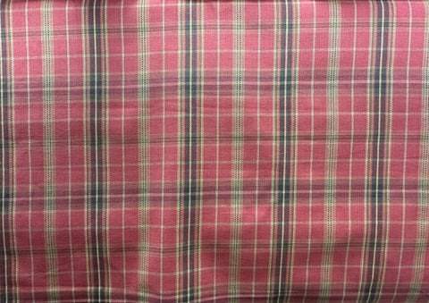 Roth D2892 Parkhill Cardinal Red Khaki Green Beige Plaid Cotton Fabric