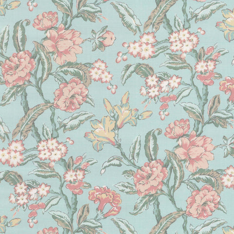 LAH Fleurine Aqua Lillian August by Tempo Fabric