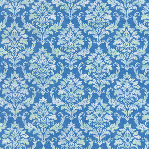 LAH Georgette Blue/Kiwi Lillian August by Tempo Fabric