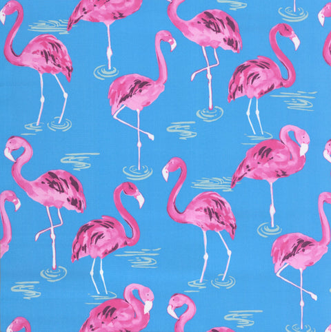 OD Flamingo Turquoise Tempo Fabric