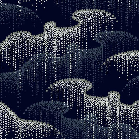 OS4264 Navy Moonlight Pearls Wallpaper