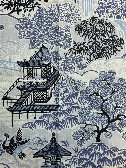 Tea House Ocean Blue Swavelle Mill Creek Fabric