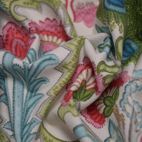 Winthrop Spring Peacock Floral Damask Covington Fabric