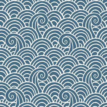 4081-26309 Alorah Blue Wave Wallpaper