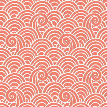 4081-26306 Alorah Coral Wave Wallpaper