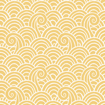 4081-26307 Alorah Yellow Wave Wallpaper