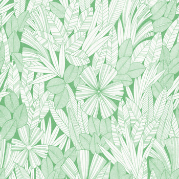 4081-26345 Bannon Green Leaves Wallpaper