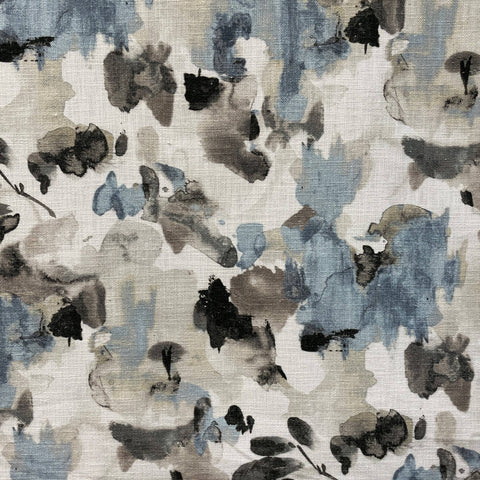 Barford Polar Blue Contemporary Watercolor Floral Swavelle Mill Creek Fabric