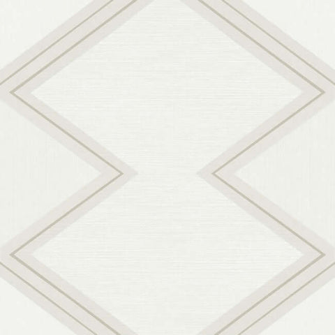 BW3821 White Cream Diamond Twist Wallpaper