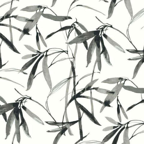 BW3843 Black White Bamboo Ink Wallpaper