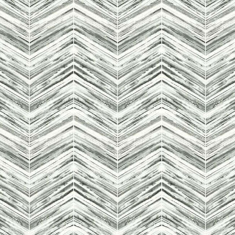 BW3911 Black White Petite Watercolor Chevron Wallpaper