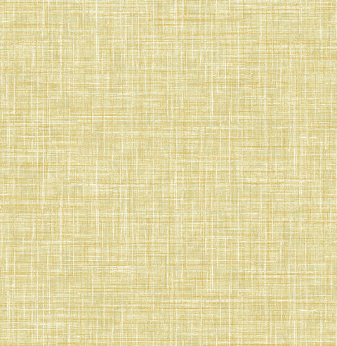 4081-26356 Emerson Yellow Faux Linen Wallpaper