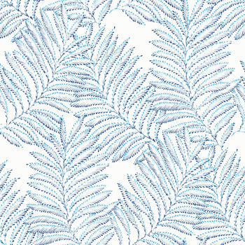 2973-90503 Finnley Blue Inked Fern Wallpaper