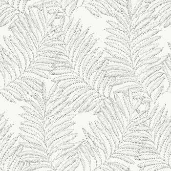 2973-90505 Finnley Grey Inked Fern Wallpaper