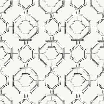 4081-26315 Gallina Charcoal Trellis Wallpaper