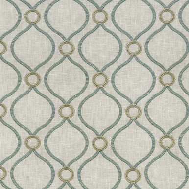 Curveball Emb 410602 Lagoon PK Lifestyles Fabric