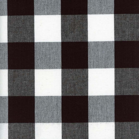 Lyme Black White Check Fabric