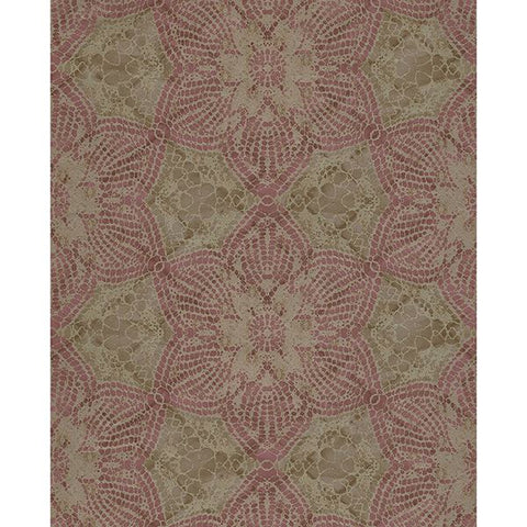 376054 Seychelles Mauve Medallion Wallpaper