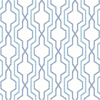 2973-90601 Rion Blue Trellis Wallpaper