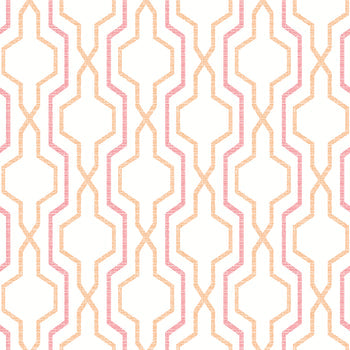 2973-90603 Rion Orange Trellis Wallpaper