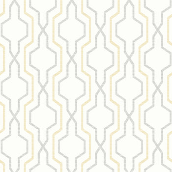 2973-90604 Rion Yellow Trellis Wallpaper