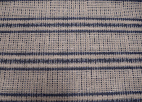 Ume Indigo Crypton Geometric Ikat Stripe Fabric