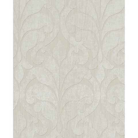 376004 Vallon Khaki Damask Wallpaper