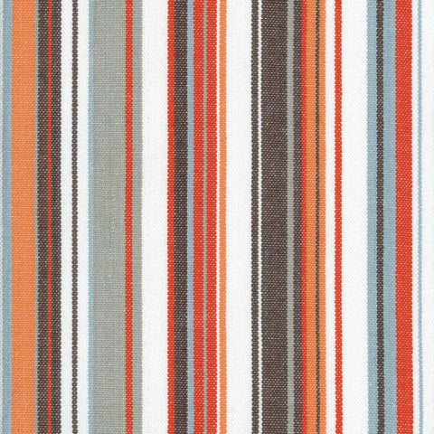Victoria Persimmon Stripe Drapery Fabric