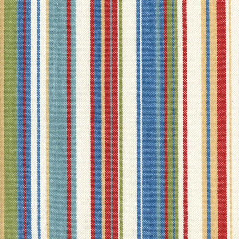 Victoria Primary Stripe Drapery Fabric