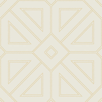 2973-87370 Voltaire Gold Beaded Geometric Wallpaper