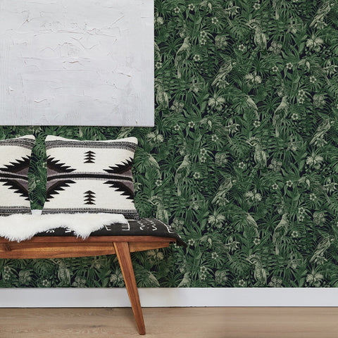2979-37210-1 Susila Green Tropical Wallpaper